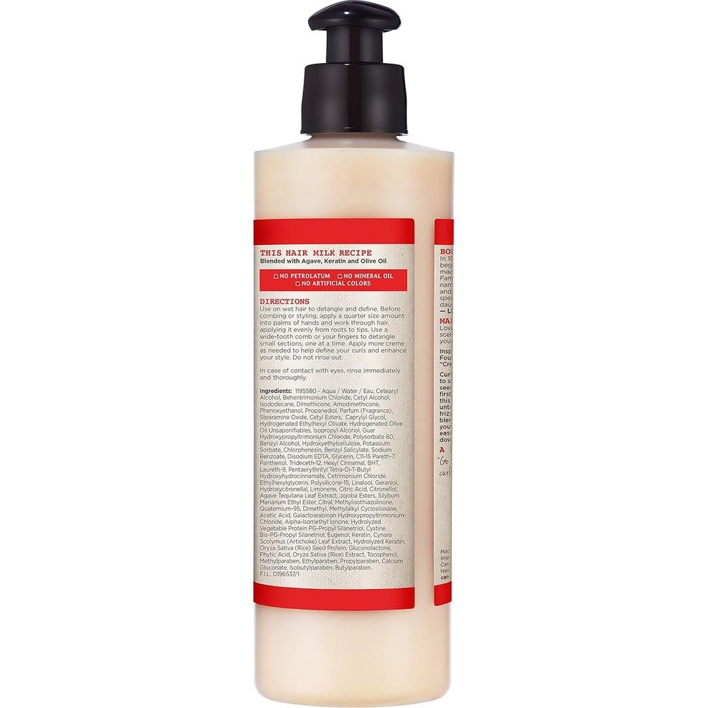 Carol’s Daughter Hair Milk 4 in 1 Combing Creme for Curls, Coils and Waves, with Agave and Olive Oil, Hair Detangler, Curl Cream, 8 fl oz - Beauty Exchange Beauty Supply