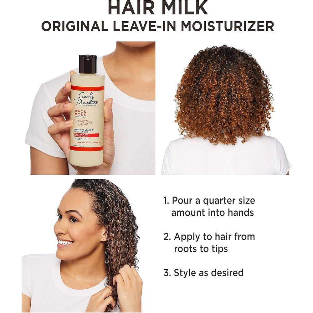 Carol’s Daughter Hair Milk Original Leave - In Moisturizer – 8oz | Daily Nourishment for Curls, Coils & Waves - Beauty Exchange Beauty Supply