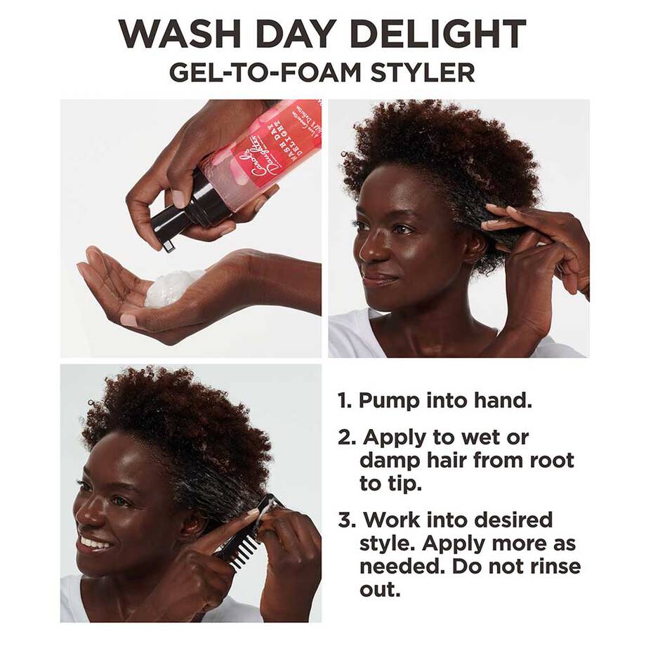 Carol’s Daughter Wash Day Delight Gel - To - Foam Styler with Rose Water | Lightweight Styling Foam for Curls, Coils & Natural Hair with Soft Hold & Moisture – 8.5 fl oz - Beauty Exchange Beauty Supply