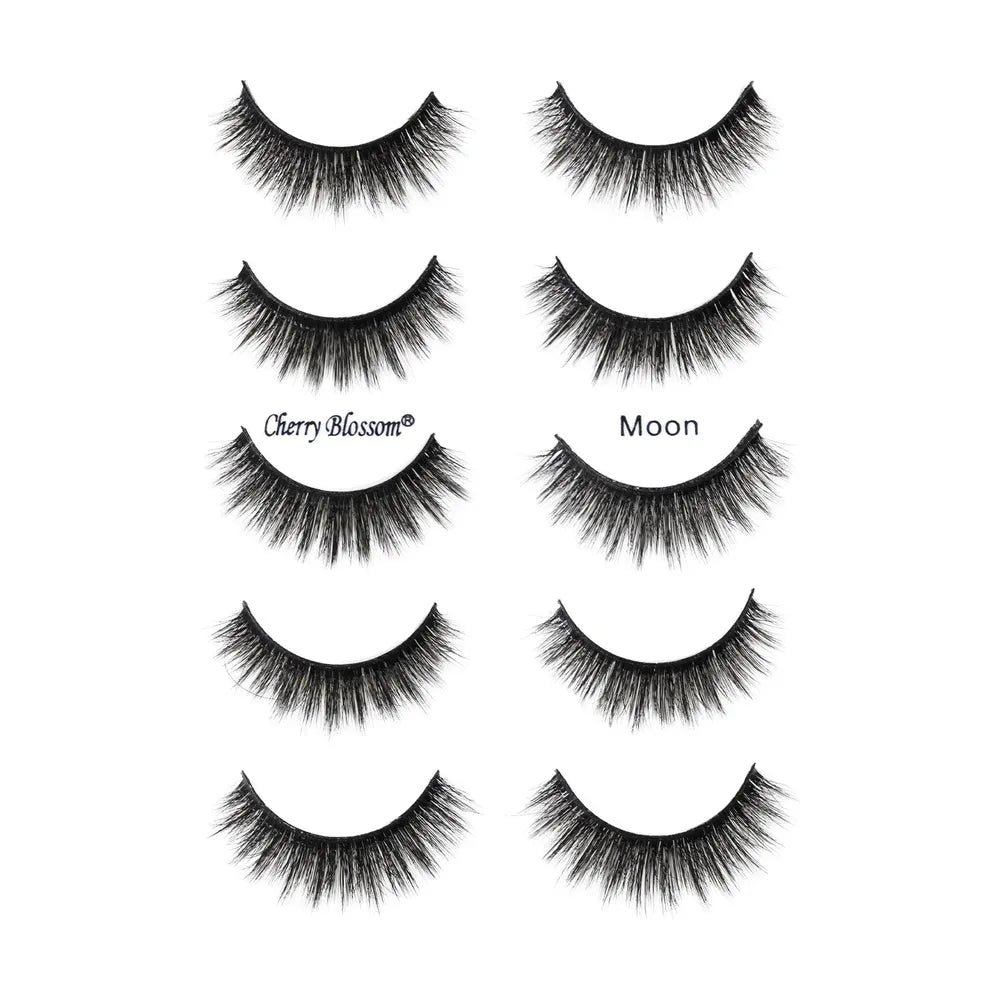 Cherry Blossom Faux Mink 3D Eyelashes – 5+1 Free Pair | Lightweight, Fluffy & Reusable | Styles 05 Jupiter & 06 Moon - Beauty Exchange Beauty Supply