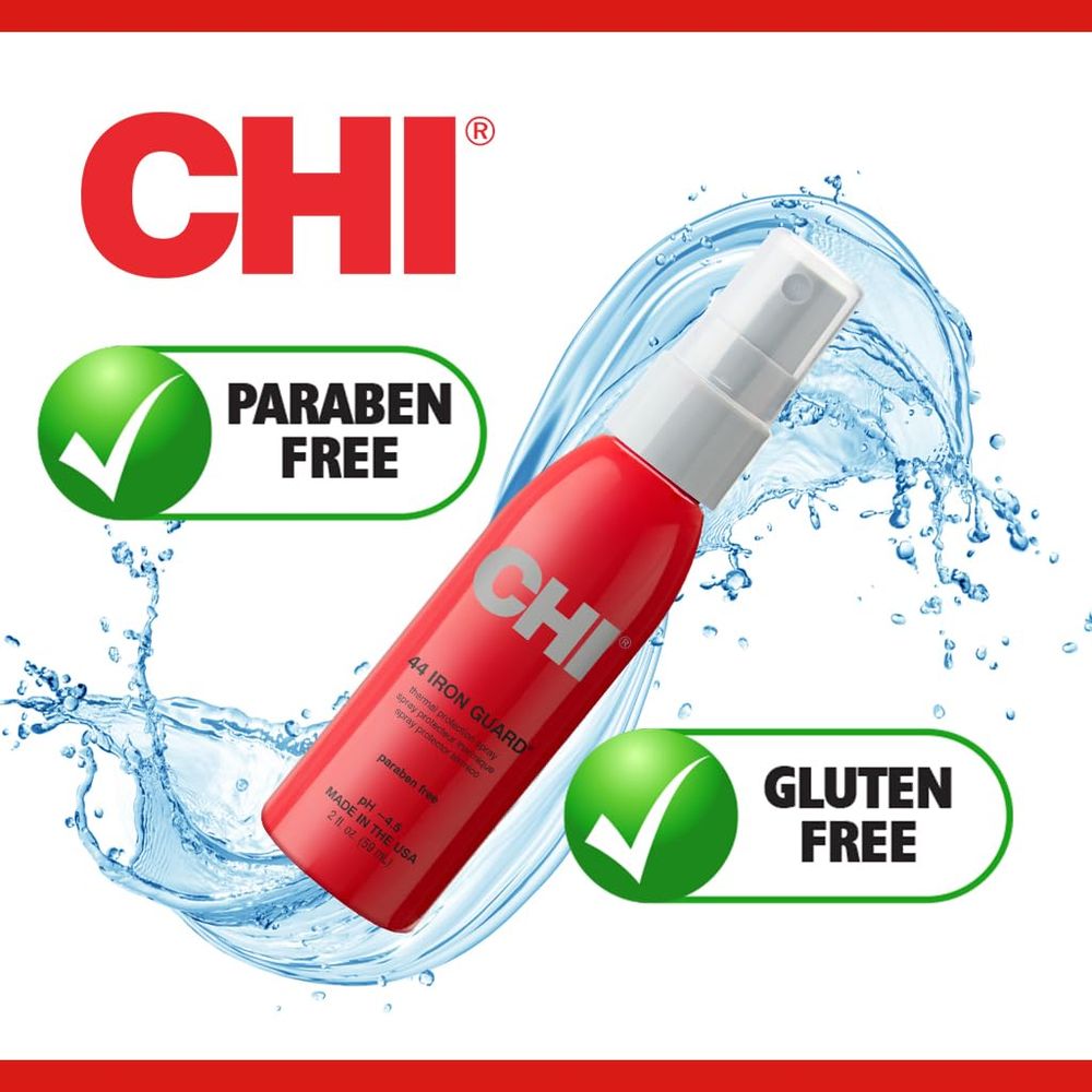 CHI 44 Iron Guard Thermal Protection Spray – 2 oz | Heat Protectant for Styling & Hair Health - Beauty Exchange Beauty Supply