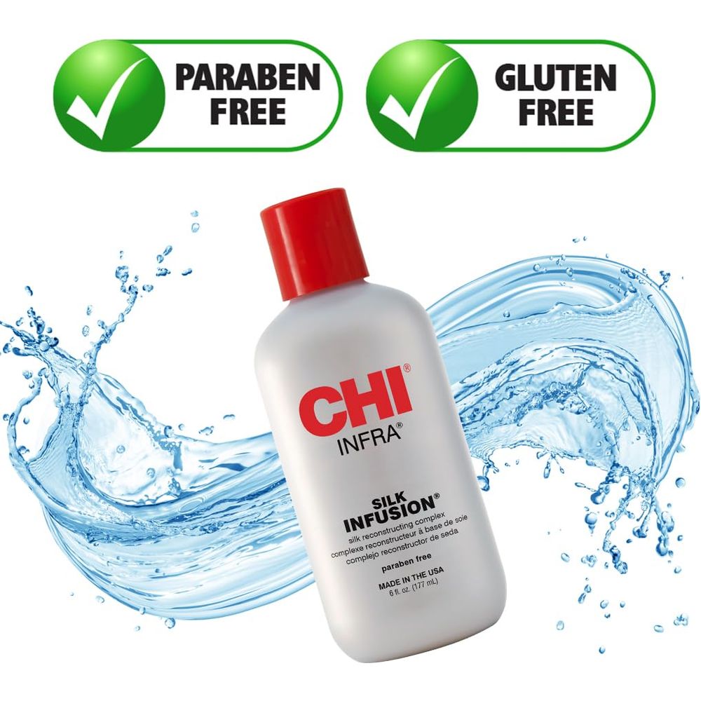 CHI Infra Silk Infusion – Smooths, Strengthens & Adds Shine – 6 oz - Beauty Exchange Beauty Supply