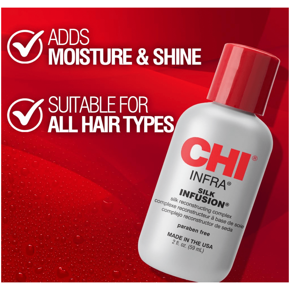 CHI Infra Silk Infusion – Travel - Size Leave - In Treatment – Smooths, Protects & Adds Shine – 2 oz - Beauty Exchange Beauty Supply