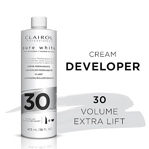 Clairol Professional Pure White Creme Hair Developers - Lightening & Gray Coverage | 10, 20, 30, 40 Volume | 16oz - Beauty Exchange Beauty Supply