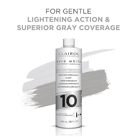 Clairol Professional Pure White Creme Hair Developers - Lightening & Gray Coverage | 10, 20, 30, 40 Volume | 16oz - Beauty Exchange Beauty Supply