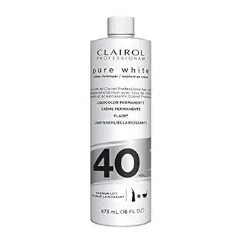 Clairol Professional Pure White Creme Hair Developers - Lightening & Gray Coverage | 10, 20, 30, 40 Volume | 16oz - Beauty Exchange Beauty Supply