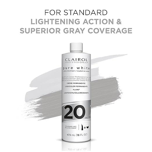 Clairol Professional Pure White Creme Hair Developers - Lightening & Gray Coverage | 10, 20, 30, 40 Volume | 16oz - Beauty Exchange Beauty Supply