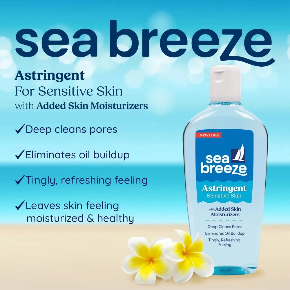 Classic Clean - Sea Breeze Astringent – Original & Sensitive Skin Formula | Deep Clean - Tingling | Refreshing Feeling | 10Oz/295ml | - Beauty Exchange Beauty Supply