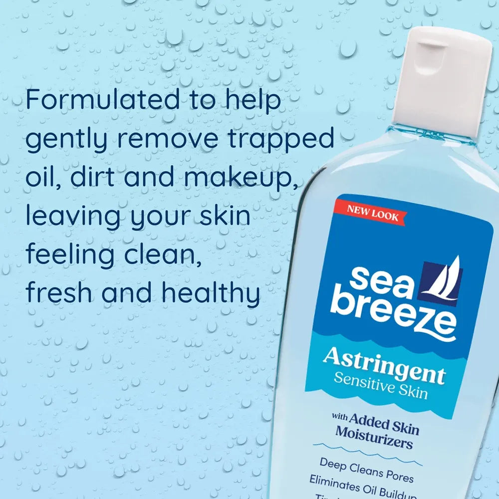 Classic Clean - Sea Breeze Astringent – Original & Sensitive Skin Formula | Deep Clean - Tingling | Refreshing Feeling | 10Oz/295ml | - Beauty Exchange Beauty Supply
