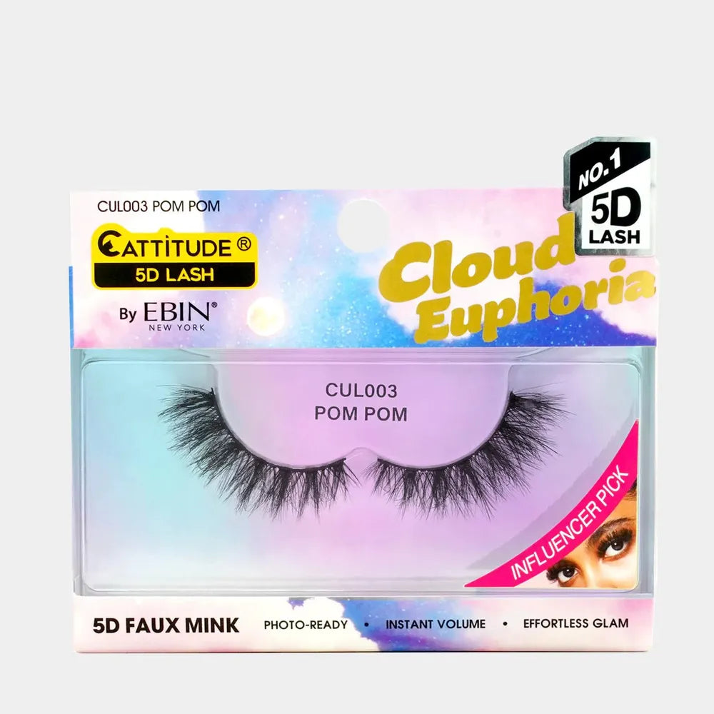 Cloud Euphoria Cattitude 5D Faux Mink Lashes by Ebin New York โ Dreamy Volume, Fluffy Texture | 6 Gorgeous Shades Available - Beauty Exchange Beauty Supply
