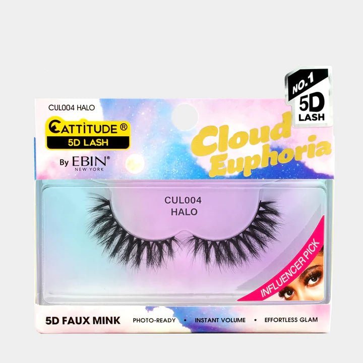 Cloud Euphoria Cattitude 5D Faux Mink Lashes by Ebin New York โ Dreamy Volume, Fluffy Texture | 6 Gorgeous Shades Available - Beauty Exchange Beauty Supply
