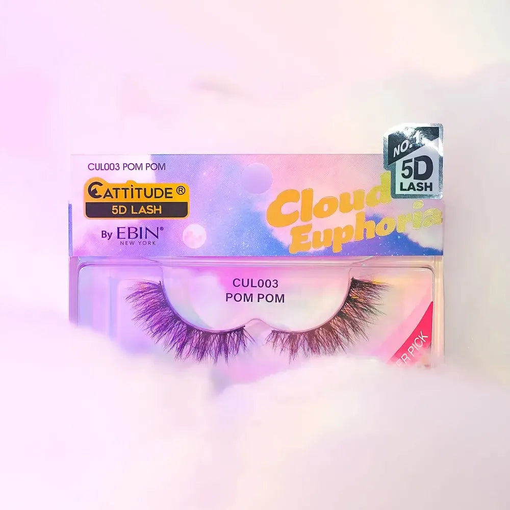 Cloud Euphoria Cattitude 5D Faux Mink Lashes by Ebin New York โ Dreamy Volume, Fluffy Texture | 6 Gorgeous Shades Available - Beauty Exchange Beauty Supply