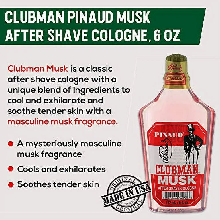 Clubman After Shave & Musk Cologne – 6 oz - Beauty Exchange Beauty Supply