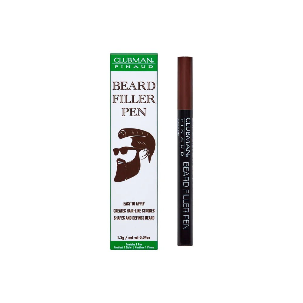 Clubman Beard Filler Pen – Black & Dark Brown, 1.2g - Beauty Exchange Beauty Supply