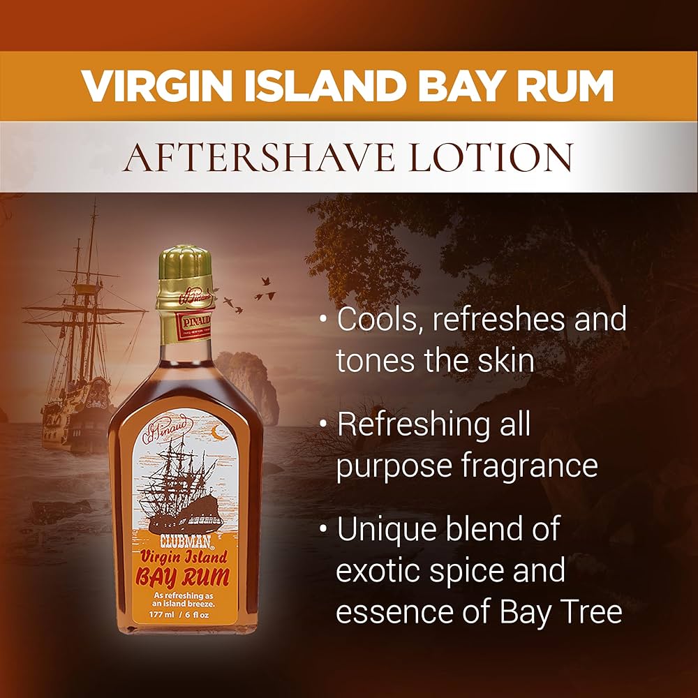 Clubman Virgin Island Bay Rum – 6 oz & 12 oz - Beauty Exchange Beauty Supply