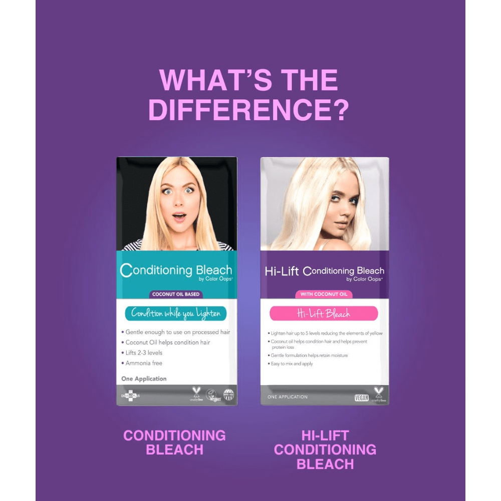 Color Oops Hi - Lift Conditioning Bleach – Ammonia - Free with Coconut Oil (1 Application) - Beauty Exchange Beauty Supply