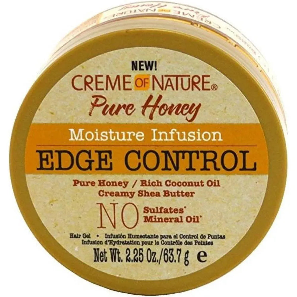 Cream of Nature Edge Control – Coconut Milk & Pure Honey Moisture Infusion (2.25oz) - Beauty Exchange Beauty Supply