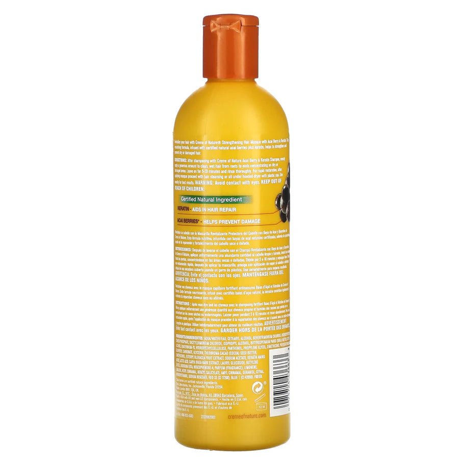 Creme of Nature Acai & Keratin Hair Masque – 12oz - Beauty Exchange Beauty Supply