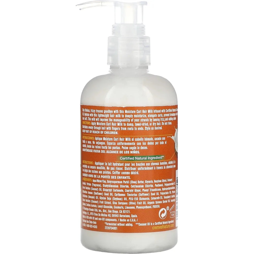 Creme of Nature Coconut Milk Moisture Curl Hair Milk Lightweight Moisturizer for Defined, Elongated Curls | 8.3 oz - Beauty Exchange Beauty Supply