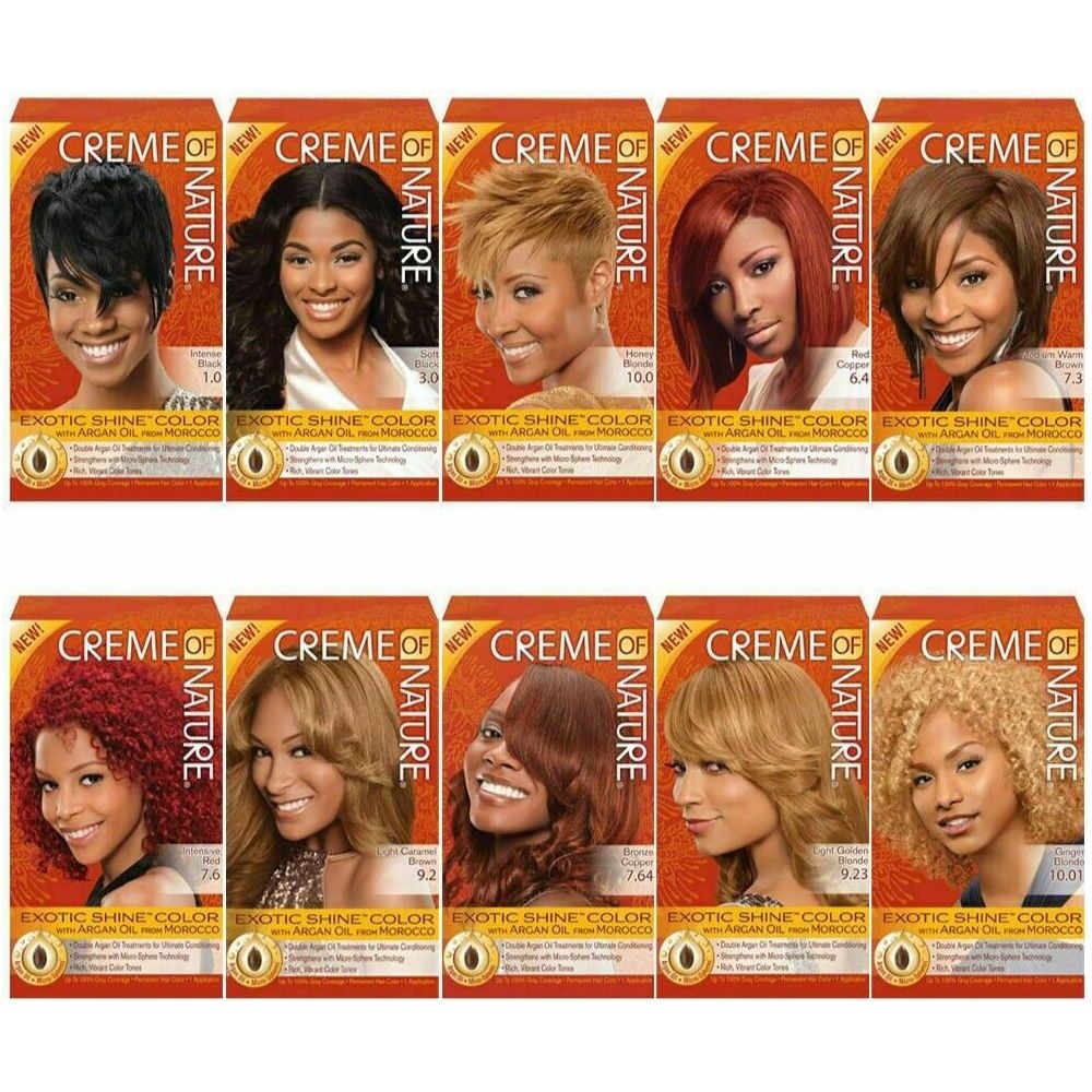 Creme of Nature Exotic Shine Permanent Hair Color with Argan Oil – Vibrant, Nourishing Color (11 Radiant Shades) - Beauty Exchange Beauty Supply