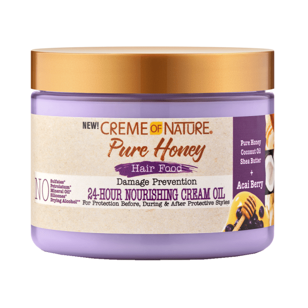 Creme of Nature Pure Honey Hair Food 24 - Hour Nourishing Cream Oil – Deep Moisture & Shine – 4.7 oz - Beauty Exchange Beauty Supply