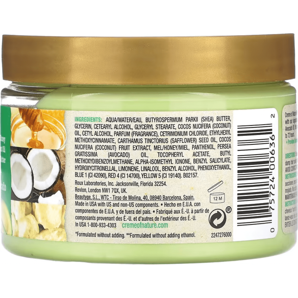 Creme Of Nature Pure Honey Hair Food Smoothing & Frizz Control Curl Defining Cream | (Controls Frizz & Defines Curls, Nourishing and Moisturizing) - 11.5 oz - Beauty Exchange Beauty Supply