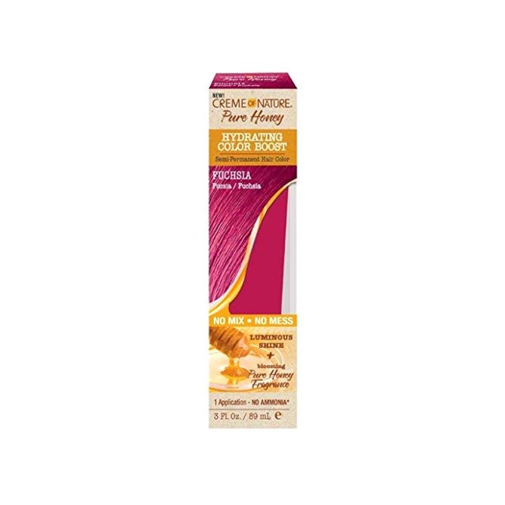 Creme of Nature Pure Honey Hydrating Color Boost – Semi - Permanent Hair Color – 3 oz, Unisex (Royal Purple, Magenta, Fuchsia, Light Golden Copper, Indigo Blue) - Beauty Exchange Beauty Supply