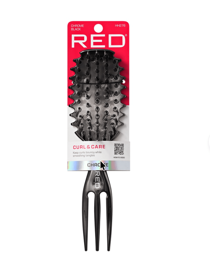 Curl & Care Chrome Detangling Brush – Multiple Colors - Beauty Exchange Beauty Supply