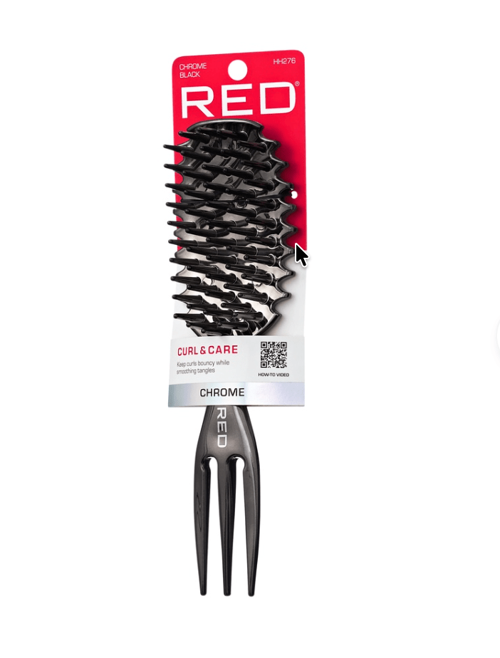 Curl & Care Chrome Detangling Brush – Multiple Colors - Beauty Exchange Beauty Supply