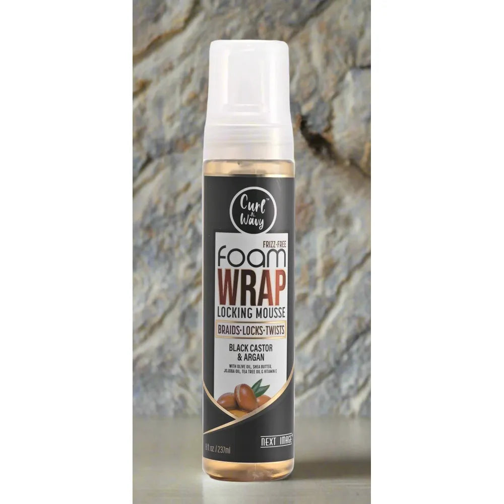 Curl & Wavy Foam Wrap Locking Mousse | 3 Unique Variants - Olive & Avocado, Black Castor & Argan, Pomegranate & Cherry Blossom | 8oz - Beauty Exchange Beauty Supply