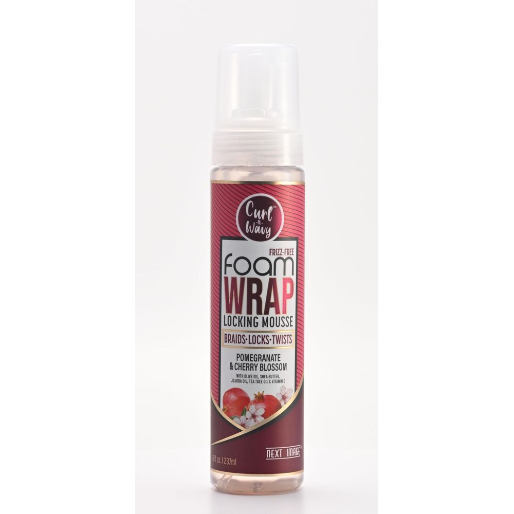 Curl & Wavy Foam Wrap Locking Mousse | 3 Unique Variants - Olive & Avocado, Black Castor & Argan, Pomegranate & Cherry Blossom | 8oz - Beauty Exchange Beauty Supply