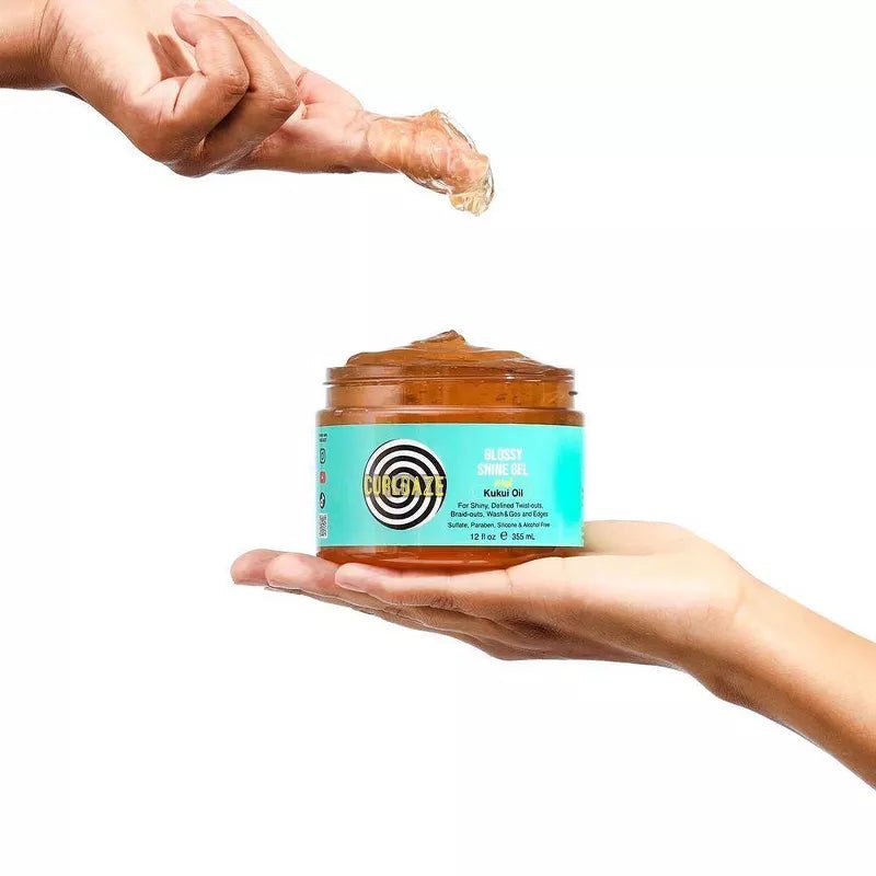 CurlDaze Shine Gel with Kukui Oil | High Shine • Curl Definition • Frizz Control – 12 fl oz - Beauty Exchange Beauty Supply