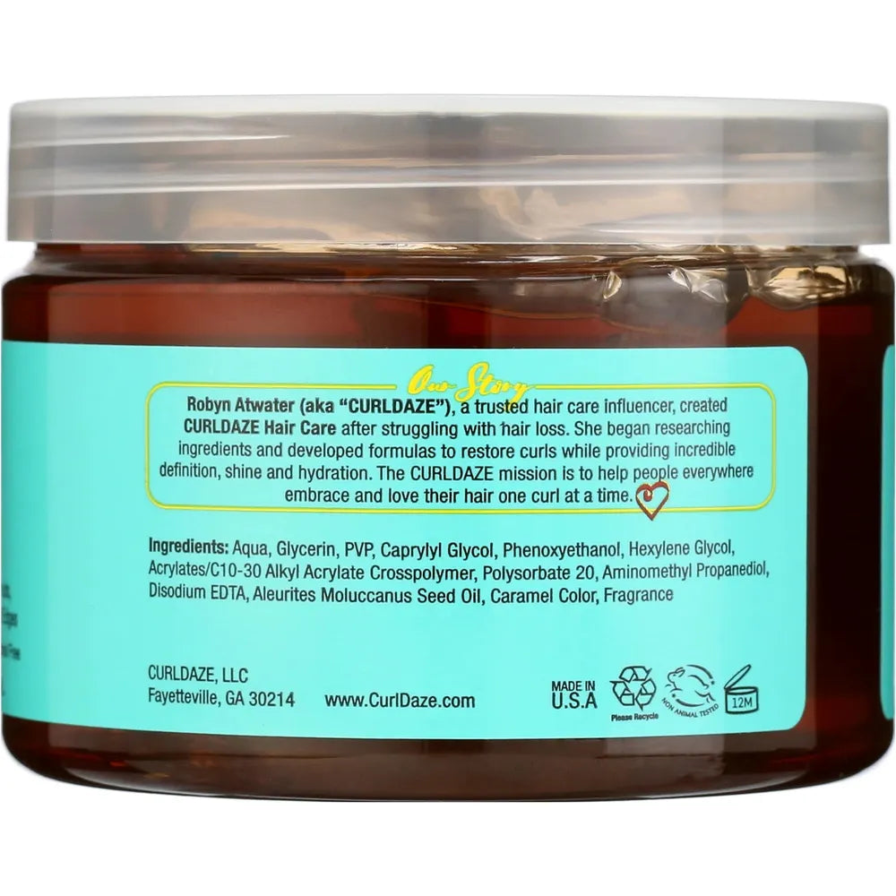 CurlDaze Shine Gel with Kukui Oil | High Shine • Curl Definition • Frizz Control – 12 fl oz - Beauty Exchange Beauty Supply