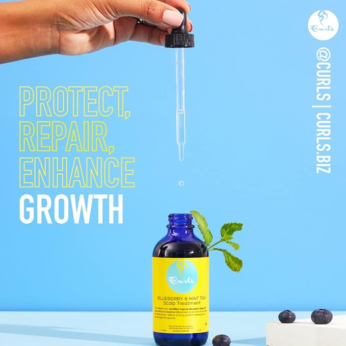 Curls Blueberry & Mint Tea Scalp Treatment – 4 oz - Beauty Exchange Beauty Supply