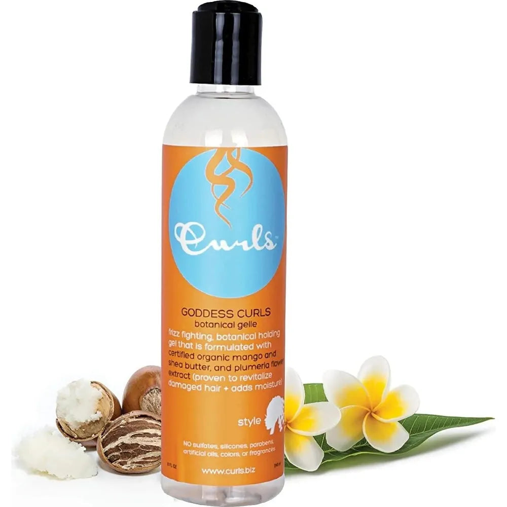 Curls Goddess Botanical Gel – 8 fl oz (Fights Frizz & Defines Curls, Sulfate & Paraben - Free) - Beauty Exchange Beauty Supply