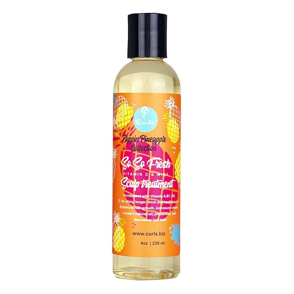 CURLS Poppin Pineapple So So Fresh Vitamin C Scalp Treatment - 4 Oz | Shiny, Thick, Healthy Hair Starts at the Scalp! - Beauty Exchange Beauty Supply
