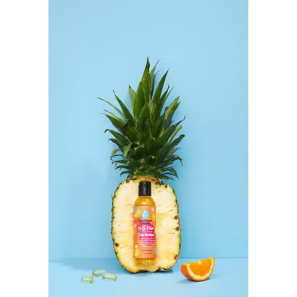 CURLS Poppin Pineapple So So Fresh Vitamin C Scalp Treatment - 4 Oz | Shiny, Thick, Healthy Hair Starts at the Scalp! - Beauty Exchange Beauty Supply