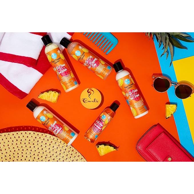 Curls Poppin’ Pineapple Vitamin C Collection – 8 oz (Choose: Shampoo, Leave - In Conditioner, or Defining Jelly) - Beauty Exchange Beauty Supply