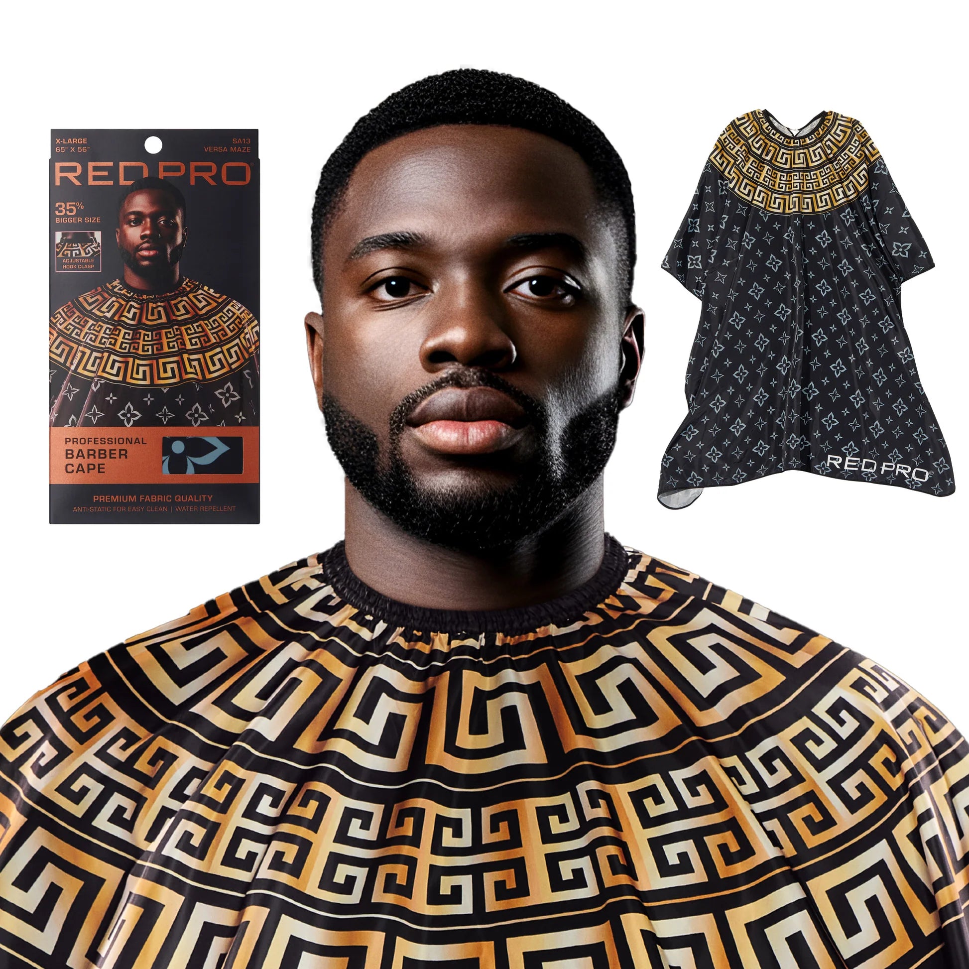 Red Pro Professional Extra-Large Barber Cape