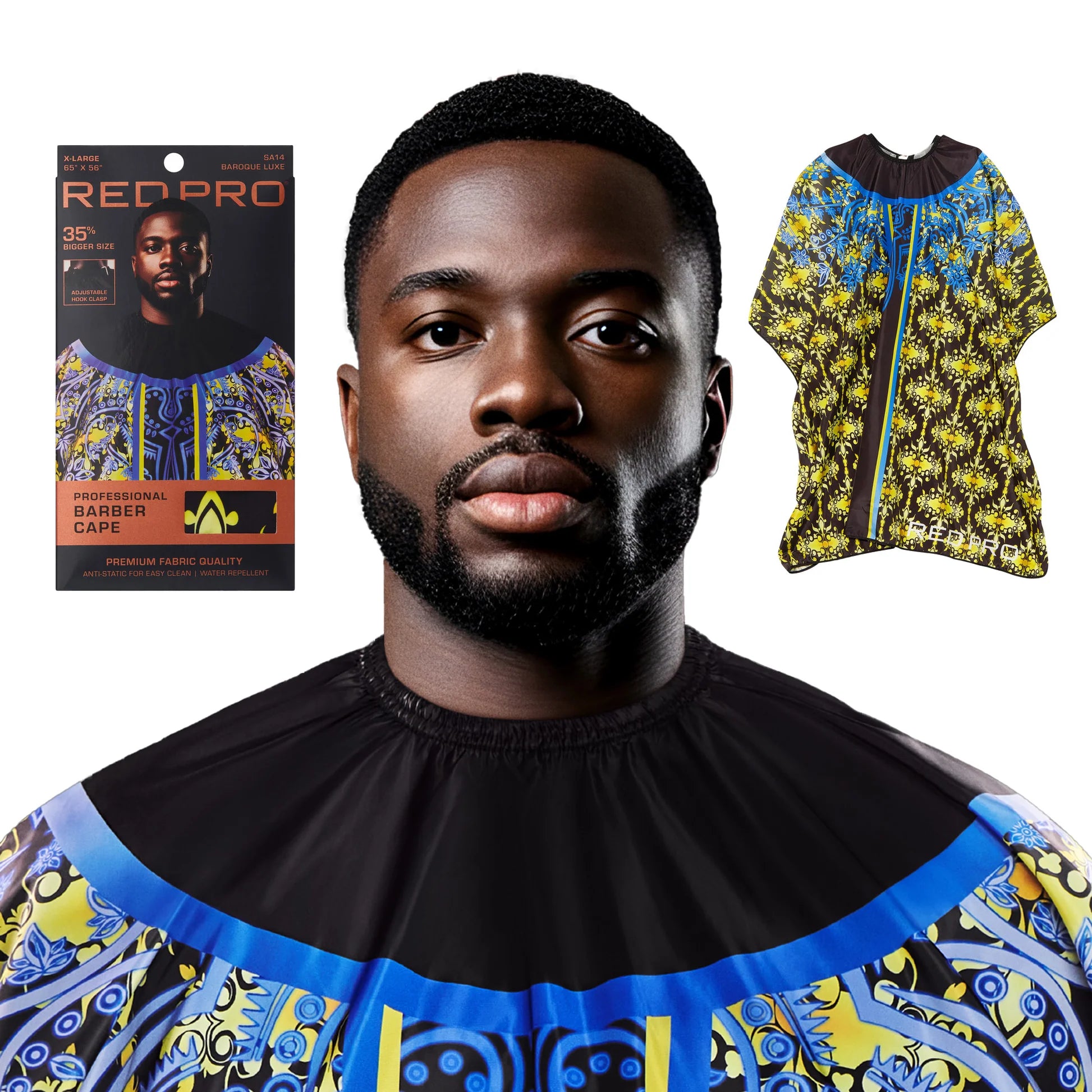 Red Pro Professional Extra-Large Barber Cape