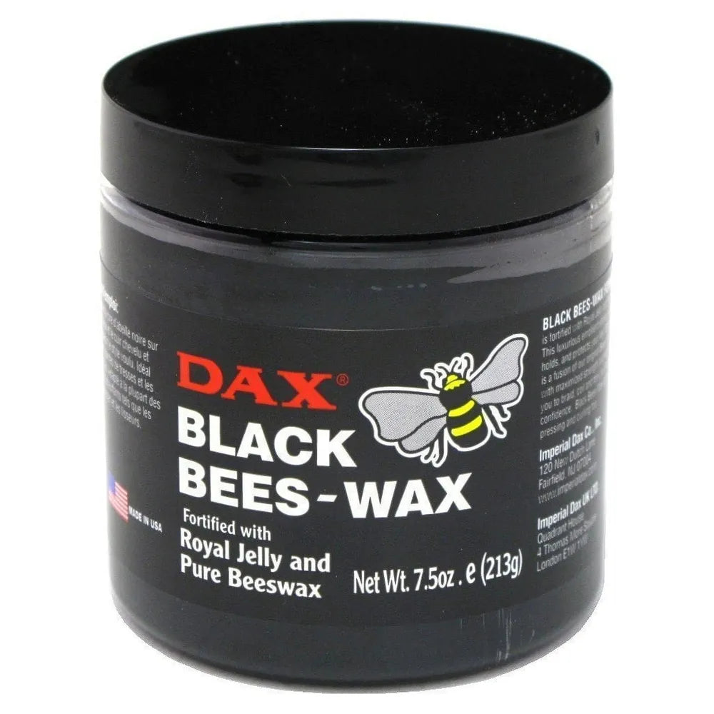 DAX Black Beeswax – Extra Hold & Shine for Braids – 7.5 oz - Beauty Exchange Beauty Supply