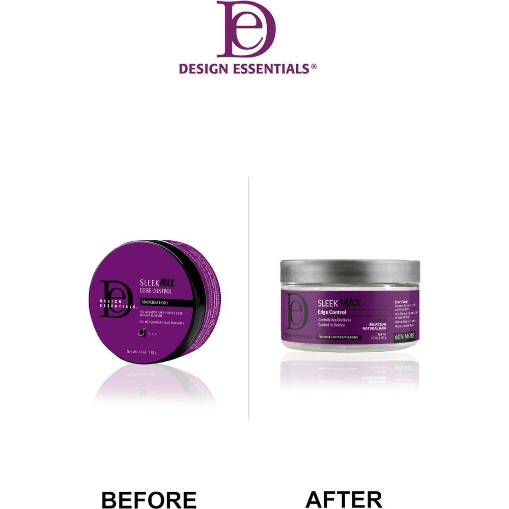 Design Essentials 2 Variants - Sleek & Sleek Max Edge Control – Smooth All - Day Hold & Style (3.7oz) - Beauty Exchange Beauty Supply