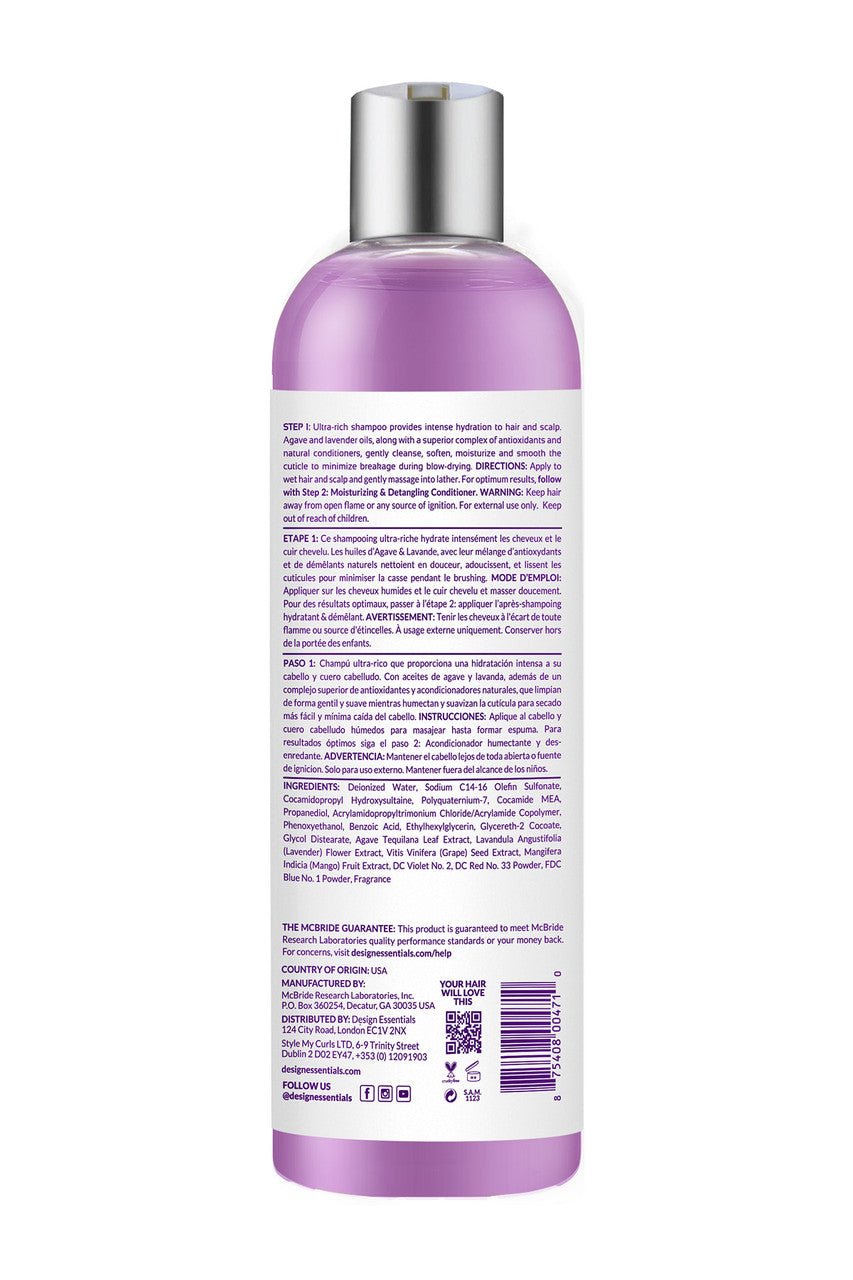 Design Essentials Agave & Lavender Shampoo - 12 oz - Beauty Exchange Beauty Supply
