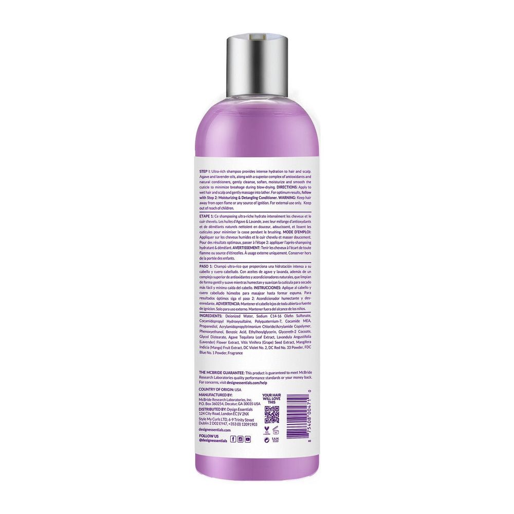 Design Essentials Agave & Lavender Shampoo - 12 oz - Beauty Exchange Beauty Supply