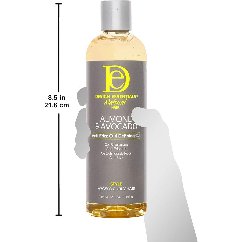 Design Essentials Almond & Avocado Anti - Frizz Curl Defining Gel – Hydrates, Defines & Controls – 12 oz - Beauty Exchange Beauty Supply