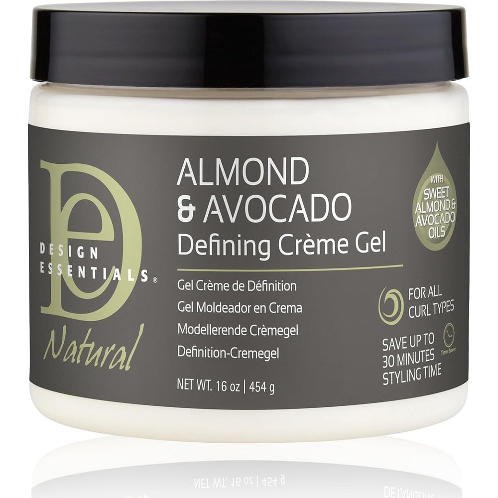 Design Essentials Almond & Avocado Defining Crème Gel 16 oz – Moisturize, Define & Hold Curls Without Crunch - Beauty Exchange Beauty Supply