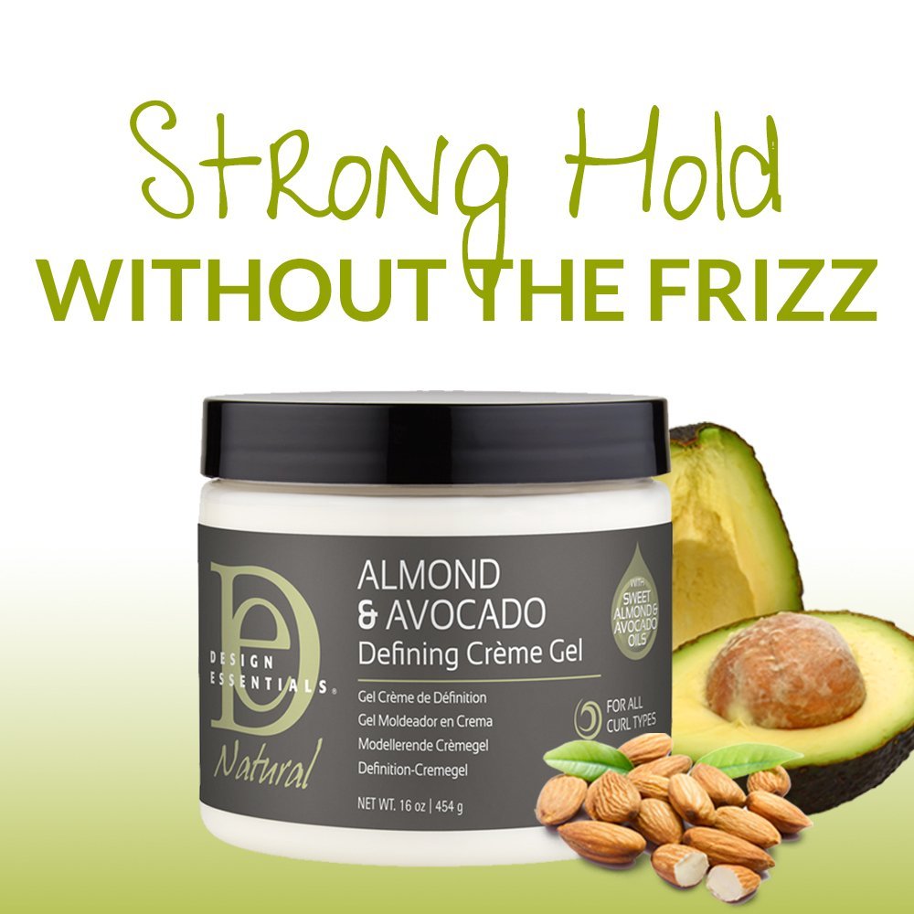 Design Essentials Almond & Avocado Defining Crème Gel 16 oz – Moisturize, Define & Hold Curls Without Crunch - Beauty Exchange Beauty Supply