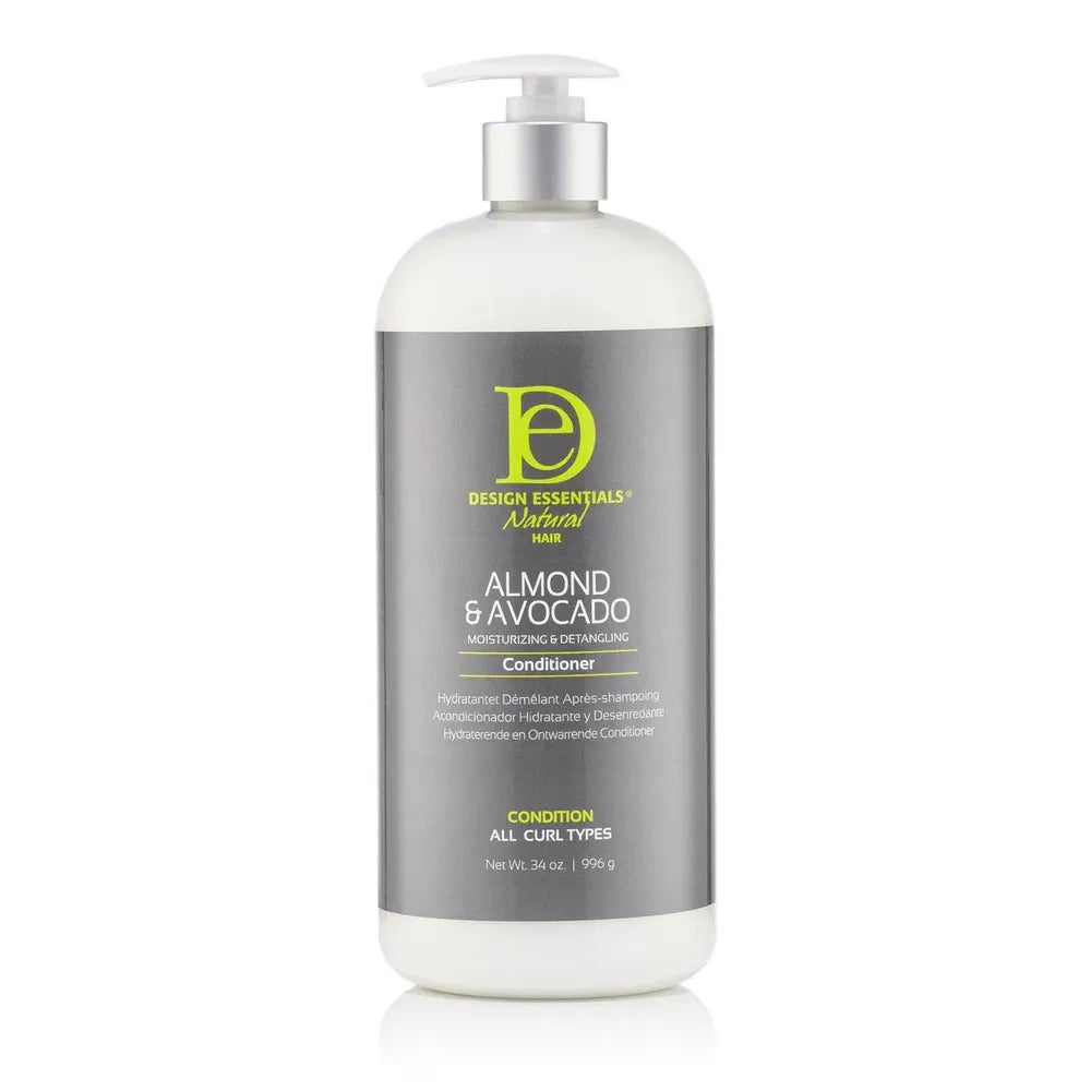 Design Essentials Almond & Avocado Moisturizing & Detangling Conditioner – 34 oz - Beauty Exchange Beauty Supply