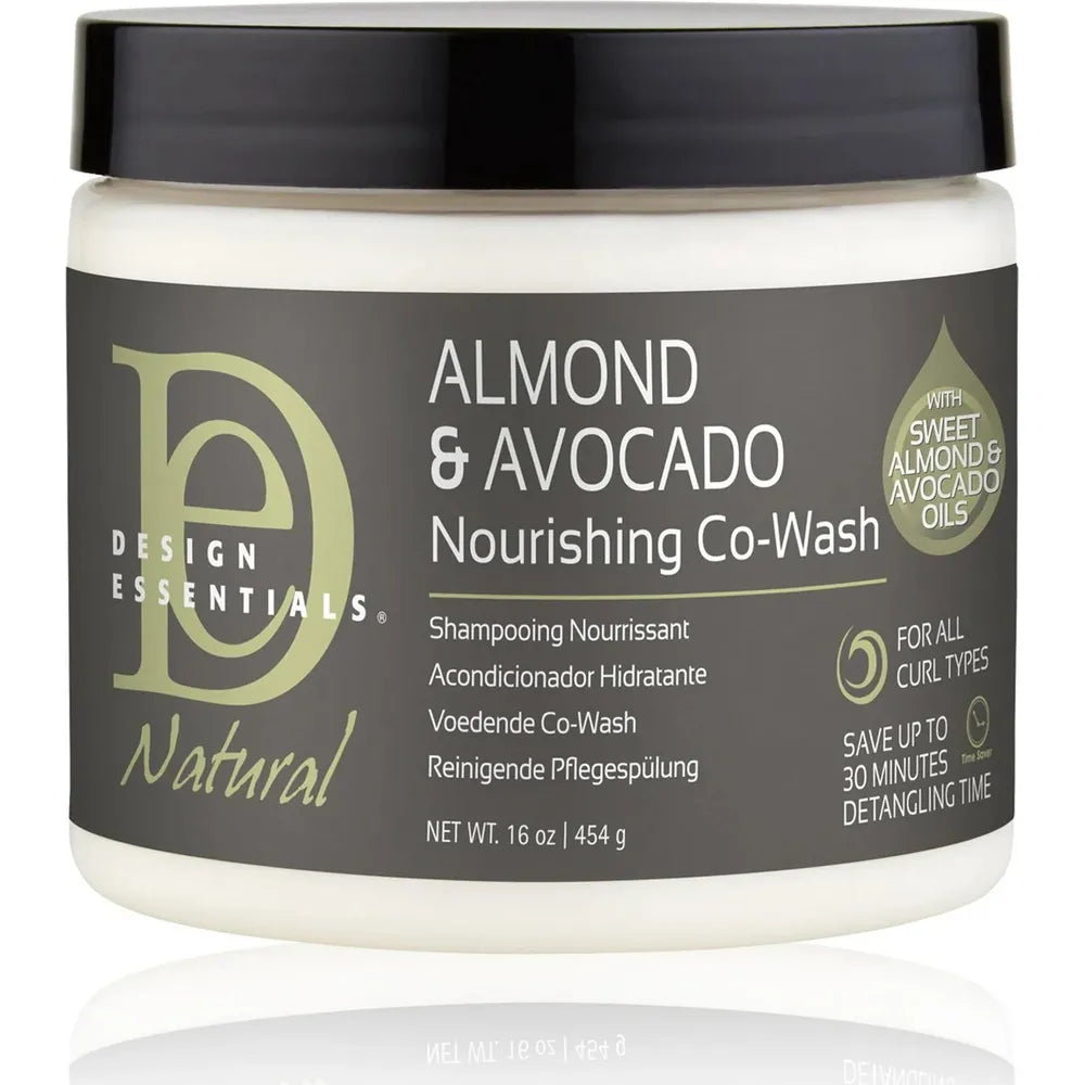 Design Essentials Almond & Avocado Nourishing Co - Wash 16 oz – Gentle Cleansing + Deep Moisture for Natural Hair - Beauty Exchange Beauty Supply