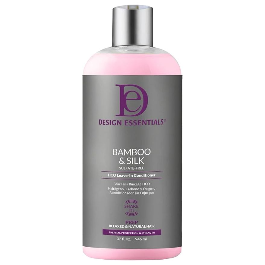 Design Essentials Bamboo & Silk HCO Leave - In Conditioner – Thermal Protection & Strengthening Formula (32oz, Pink Bottle) - Beauty Exchange Beauty Supply